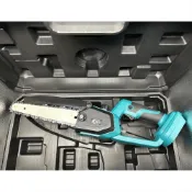 (店+)智玉科技有限公司/6吋D款鏈鋸 21V 單機+塑盒無電池/充電式小型戶外無線鏈條鋸/無刷單手鋸