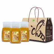 【彩花蜜】正宗台灣琥珀龍眼蜂蜜專利擠壓瓶350gX3瓶