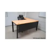(店+)TOP OA TY-DG00 斜邊ㄇ字腳 L型主管桌/LOFT工業風家具/桌上屏風工作站/OA辦公桌