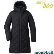 MONT-BELL 日本 女 U.L. TRAVEL 800FP 連帽防風羽絨長版外套GTX WindStopper抗水/禦寒雪衣/1101631 BKNV 黑海軍藍