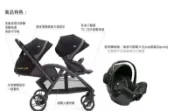 新上市送雨罩Joie奇哥 EVALITE DUO雙人推車JBB90800D前後座秒收雙胞胎嬰兒推車雙人嬰兒推車雙胞胎推車