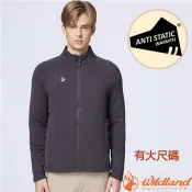 【荒野 WildLand】男 保暖輕量四彈 外套 stretch 中層衣 抗靜電 薄外套 登山健行 0B32610
