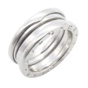 【DOKODEMO】【二手】寶格麗BVLGARI B-zero1 三環戒指 346583 K18WG（白K金）B-zero1 三環戒指 男女通用 二手 A