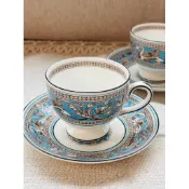 Wedgwood 佛羅倫斯綠松石杯組1杯1盤