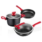 宏運電器有限公司*愛仕達 晶石 不沾鍋三件套鍋具組《 PL03S3YK》全新品*閃電發貨
