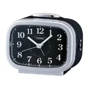 大高雄鐘錶城 seiko SK037 精工鐘 (QHK060A)寧靜夜晚靜音貪睡鬧鐘(黑)/9.9*8.4*6.1cm｜樂天領券現折★全館特惠中★指定刷卡回饋10%