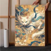 【中國風敦煌貓咪十字繡】2025新款 線繡 自己繡 小件刺繡 鉆石畫 手工 新手 十字 畫 貓 刺繡材料包