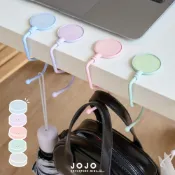 (店+)JOJO現貨⚡水晶滴膠馬卡龍桌面掛勾 高承重 無痕防滑 免黏貼 桌邊掛勾 辦公桌 學生宿舍 掛包神器 萬用掛勾