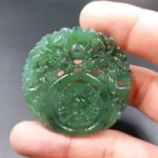協貿國際日用品生活2館 廠家直銷天然玉石a貨和田玉碧玉雙龍八卦吊墜碧玉鏤空吊墜玉牌子