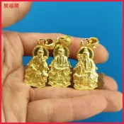 限時下殺 黃銅三清祖師神像太上老君吊墜元始天尊靈寶天尊道祖車載掛件擺件