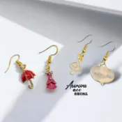 Aurora.acc｜公主與我 勾式耳環｜奧蘿菈飾品｜免費改夾 式耳環 附 耳堵 收納袋 擦拭布｜耳勾 垂墜耳環｜耳扣