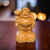 大黑天財神 實木雕刻 大福德自在圓滿菩薩 大黑天木雕 大黑天 大黑天公仔 大黑天擺件 大黑天神尊 大黑天財神爺佛像擺件
