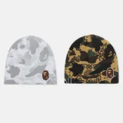 A BATHING APE x CLOT BAPE BEANIE 聯名 迷彩 猿人 針織 冷帽 毛帽 1L3181905