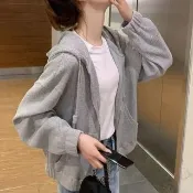 【ONEY 歐妮】★連帽運動華夫格外套(女上衣/長袖/帽T)