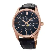【ORIENT 東方錶】ORIENT 東方錶 SUN&MOON系列 日月相機械腕錶 皮帶款 黑面 - 41.5mm(RA-AK0309B)