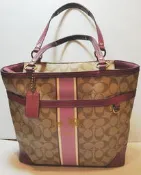 COACH 馬車 PVC 手提包 肩背包 側背包 水餃包 正品 12358 皮革 葡萄紫色.有Chanel/LV