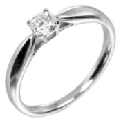 【DOKODEMO】Tiffany & Co. Harmony 單石戒指，尺寸 6.5，D0.20 克拉，VS1/E/3EX，Pt950 鉑金鑲嵌鑽石，約 3 克，女士 [二手]