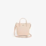 【LACOSTE】包款-迷你 L.12.12 概念手提包(粉膚色)