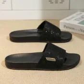 (店+)拖鞋男生足弓戶外防水防滑外出室外厚底運動舒適涼拖鞋懶人鞋涼鞋休閒鞋男鞋透氣鞋輕便鞋沙灘鞋鞋海灘鞋健走鞋止滑鞋增高鞋子男 包頭黑色護趾夾腳踩屎感按摩洞洞鞋