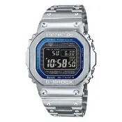 【CASIO 卡西歐】G-SHOCK 全金屬智慧太陽能藍芽電波錶 藍43.2mm(GMW-B5000D-2)
