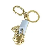 【FURLA 芙拉】FURLA Iride金屬熊抱姿態鑰匙圈/掛飾(淺灰藍)