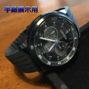 錶帶屋 F1 款PVD黑色扣矽膠錶帶有 20mm 22mm  24mm