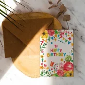 生日快樂派對生日卡【CM17109】洛可可草莓 WELKIN手創明信片