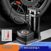 高壓充氣泵自行車汽車機車電動車多功能便攜式三輪車腳踩打氣筒