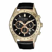 大高雄鐘錶城 刷卡滿3千回饋5%點數CITIZEN 星辰錶 CHRONOGRAPH系列 CA4453-14E 情人節推薦款/時尚光動能三眼計時腕錶/黑*金 43mm｜樂天領券現折★全館特惠中★指定刷卡回饋10%