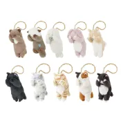 (店+)日本直送 佐倉嚴選 LivHeart 害羞動物包包吊飾 絨毛娃娃 包包掛飾 可愛動物吊飾 鑰匙圈 貓咪 柴犬 兔子 水獺