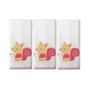【VIVIBABY】小松鼠精梳棉超柔紗布手帕/高密度紗布巾餵奶巾洗澡巾(9入)