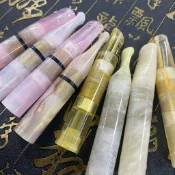 8.5公分樹玉濾嘴（紅黃）使用各種品牌9mm濾芯 附防塵袋 禮盒牛角煙嘴 煙斗 煙嘴 菸嘴 濾嘴 丹尼古特