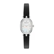 【EMPORIO ARMANI】優雅氣質 珍珠母貝 皮帶 女錶 -34mm AR11778