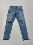 美國 Levi's 505-0217 LVC 大E 赤耳布邊 貓鬚 破壞加工 貼布補釘 丹寧 牛仔褲
