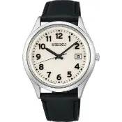 【SEIKO 精工】SOLAR太陽能 經典大三針數字夜光 皮帶手錶38.7mm(SBPX157J / V157-0DX0Z)