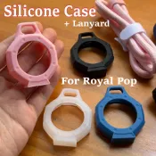 全面保護軟矽膠懷錶盒適用於 Swatch X AP Royal Pop 懷錶鏈帶帆布尼龍掛繩編織頸掛包魅力錶帶女士男士