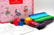 【圓融文具小妹】輝柏 Faber-Castell 25色 連接筆 音樂盒 鐵盒 著色卡 連結器 155095