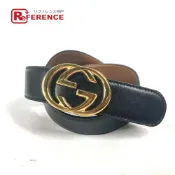 【DOKODEMO】GUCCI 復古 GG 標誌扣皮帶