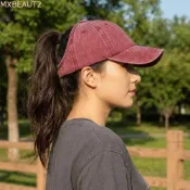 MXBEAUT2空頂帽,JK純色水洗棒球帽,遮陽帽嘻哈音樂可調節的平沿帽防曬尖頂帽體育