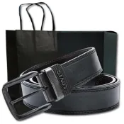 (店+)【LEVIS】男皮帶 皮帶 雙面雙色 斜紋浮雕LOGO 黑銀扣頭／黑+咖(男皮帶腰帶Levis皮帶)