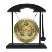 迷你桌面鑼桌風鈴打擊樂器帶木槌家居裝飾喬遷禮物 - 龍太極符號雙 2026