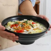 🔥台灣出貨🔥泡面碗 飯碗 拉麵碗 碗盤 湯碗 餐具 加厚拉麪商用日式麪碗麻辣燙麪館黑色湯粉餐具螺螄粉湯碗塑料大碗