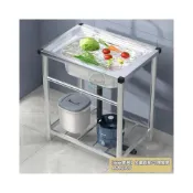 (店+)【安安家具】不鏽鋼水槽 洗手槽 截油槽 不鏽鋼洗手臺 小水槽 洗水槽 多款規格可選 承重力強 洗衣水槽 陽臺水槽 洗衣槽