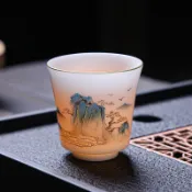 冰種 玉瓷 品茗杯 茶具 冰凍 羊脂玉 白瓷 主人杯 高端 小號 茶杯 聞香杯 小茶盞 茶道 茶藝 手作工藝