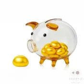 【路森】黃金金豆1錢(金重:1.00錢+-0.03錢贈可愛豬玻璃撲滿隨機色)