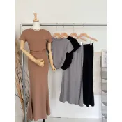 現貨當日出貨✨✨✨-surprise-圓領上衣+魚尾裙