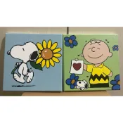 已完成的 Snoopy 史努比的數字油畫 - 20*20cm
