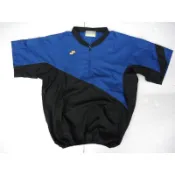 日本品牌 SSK 新款 棒壘球 短袖熱身風衣 棒球風衣(BWP220-6390)寶藍/黑