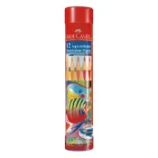 (店+)【Faber-Castell】輝柏 精緻棒棒筒 水性色鉛筆 12色 /筒 115912(內附水彩筆)