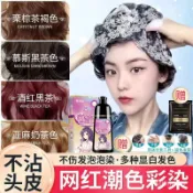 【無需褪色🔥8H出🔥泡泡染🔥送全套工具】泡泡染髮劑奶茶色2023流行色天然植物純黑茶自己在傢染髮膏不傷髮🔥送髮膜